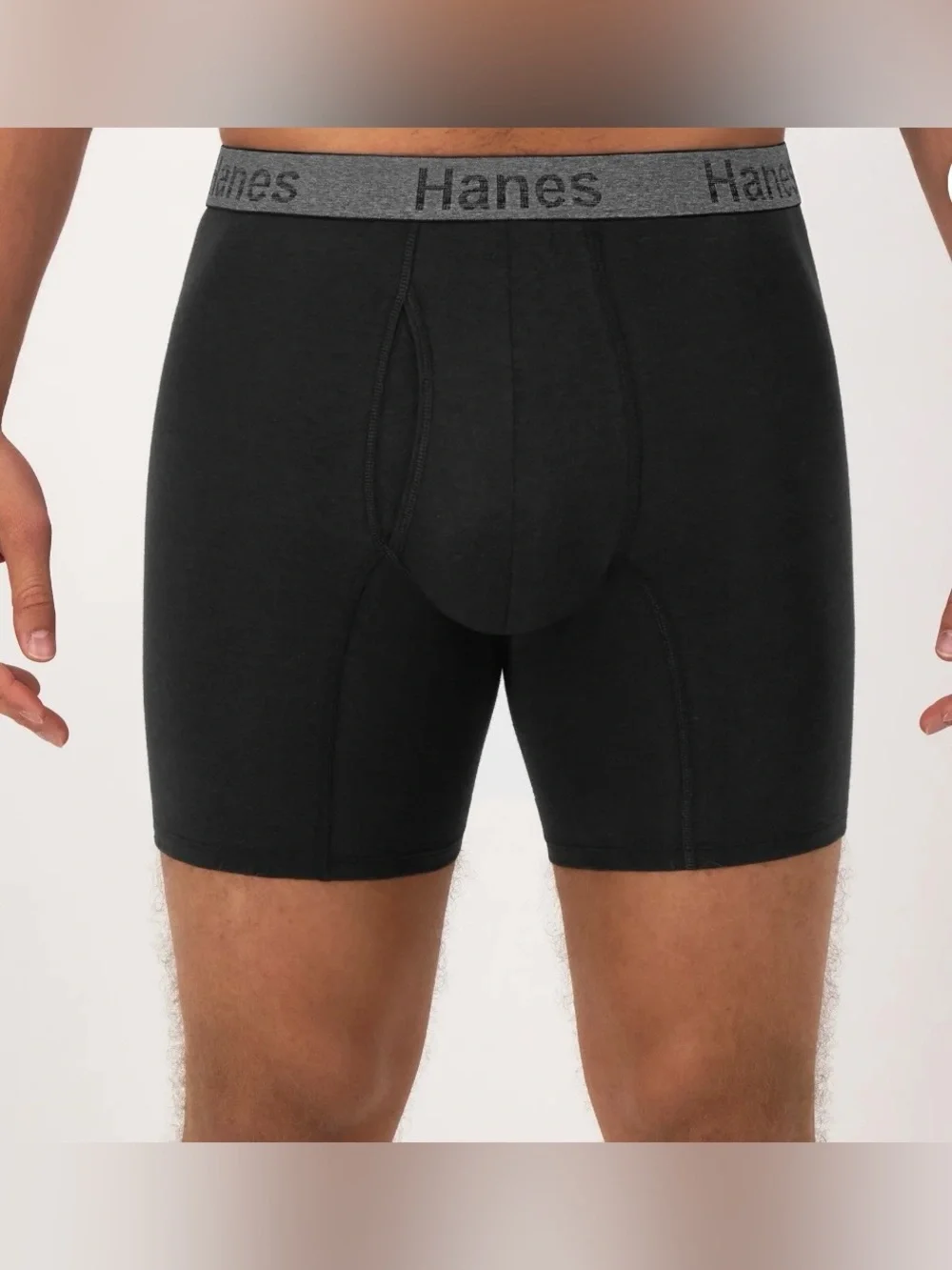 Hanes Men's 3-Pack Boxer Briefs - Black,  Blue & Turquoise Size S